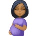 🤰🏾 pregnant woman: medium-dark skin tone display on Facebook